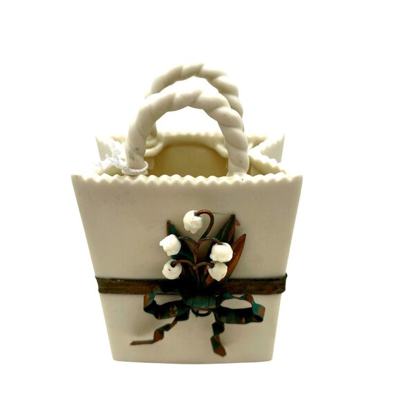 Simply Said Handcrafted Porcelain Mini Gift Bag Vase Peggy Jo Ackley 2003 - Picture 1 of 9